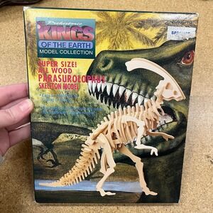 NEW Kings of the Earth Parasaurolophus Skeleton Model All Wood 3D Puzzle Kit